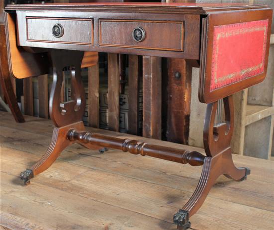 Reproduction mahogany sofa table